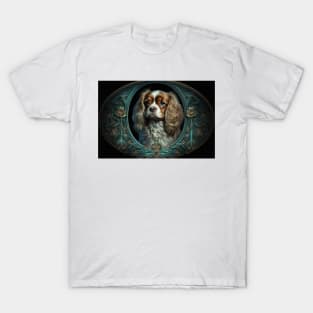 Cavalier King Charles Spaniel - Art Nouveau Style T-Shirt